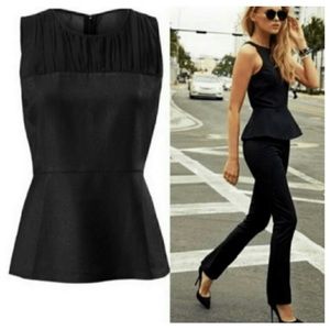 CAbi Black Bustier Blouse Top #3080 Snake Print Sleeveless Women Size 6